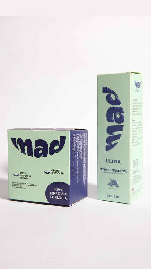 MAD Teeth Whitening Foam + MAD Teeth Whitening Powder (HIGHLY RECOMMENDED) 20% EXTRA DISCOUNT
